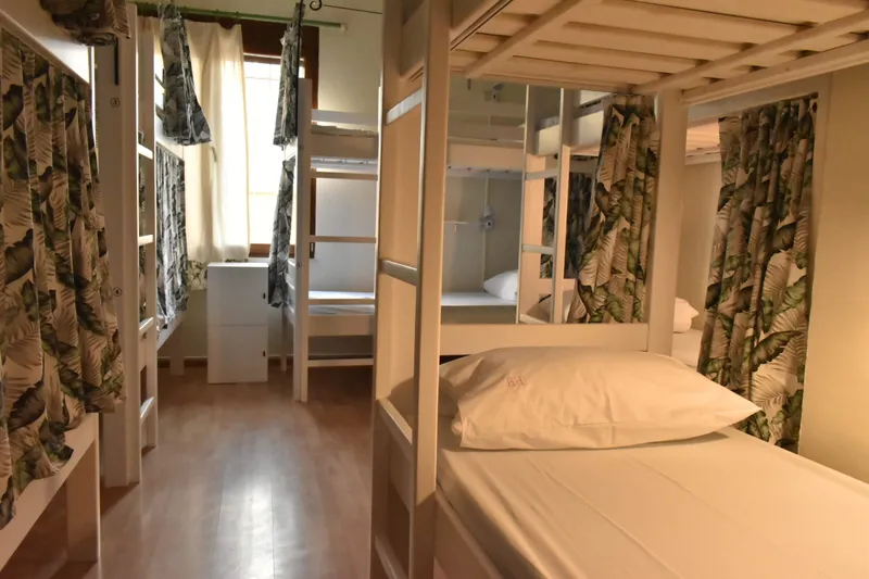 A dorm room at Pink Bubble hostel