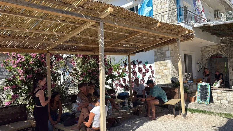 The exterior of Trip'N'Hostel Seaside in Himara