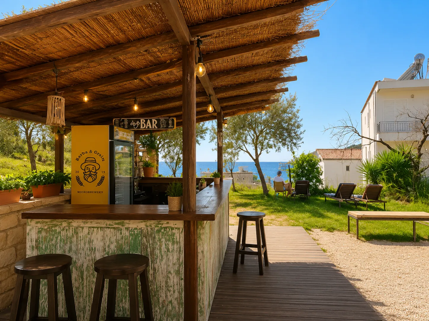 The bar at Trip'N'Hostel Seaside
